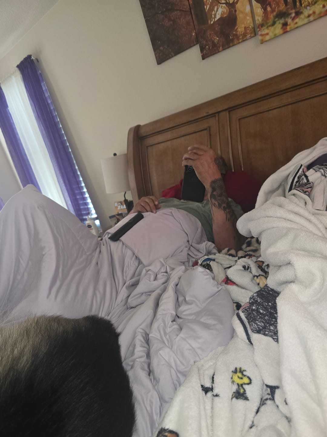 Customer photo in bed under the Chillora comforter