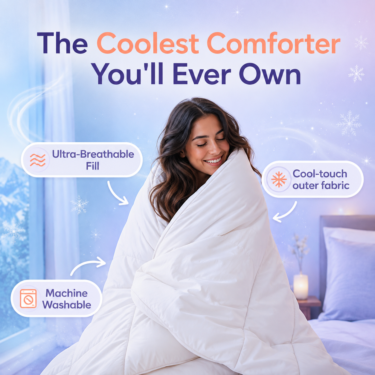 Chillora dual-sided cooling comforter